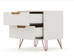 Nuuk II Night Table - Off White/Nature