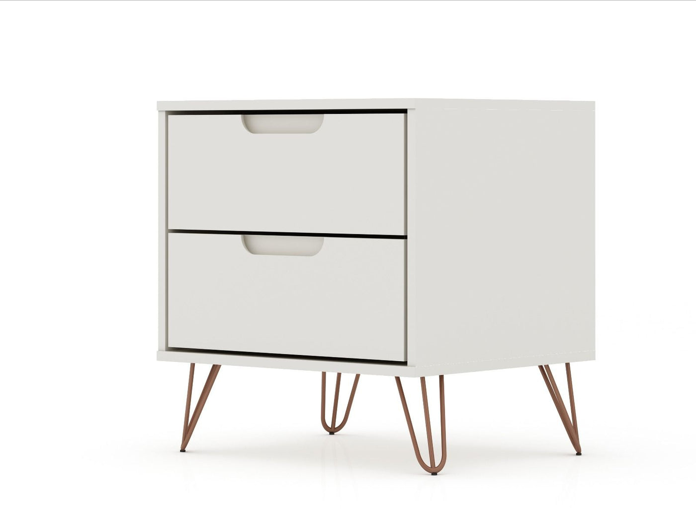 Nuuk II Night Table - Off White/Nature