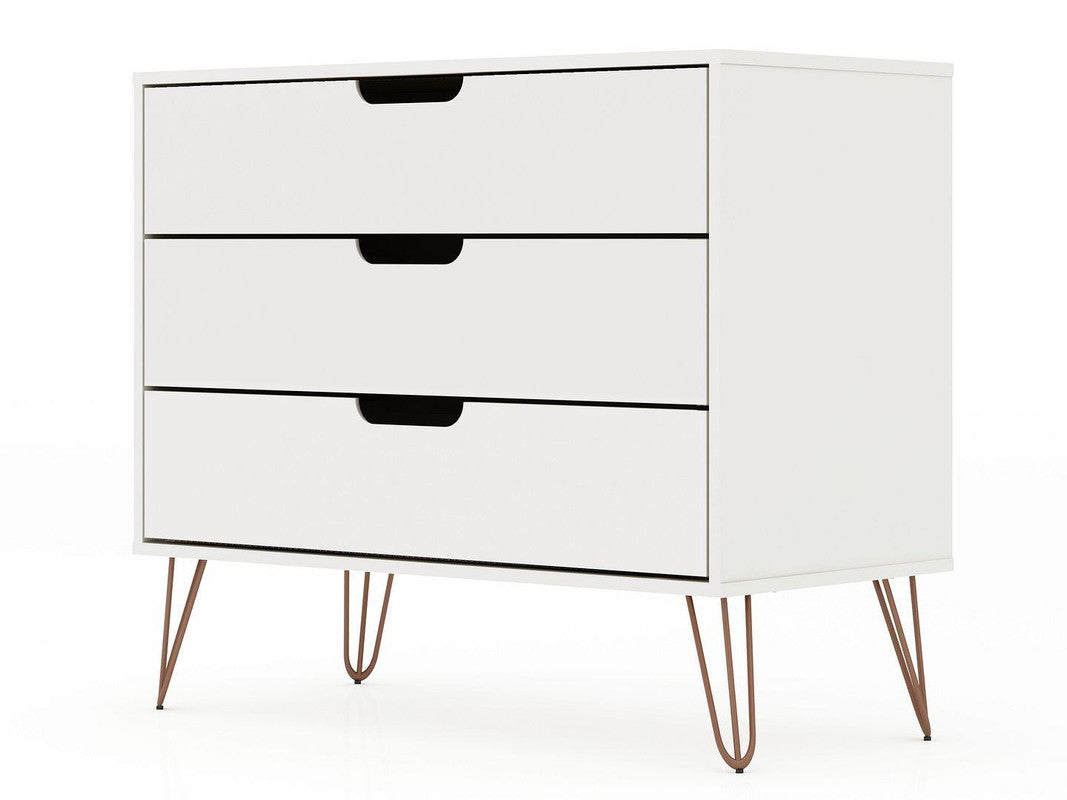 Nuuk 3-Drawer Dresser - White