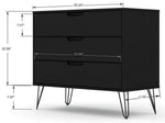 Nuuk 3-Drawer Dresser - Black