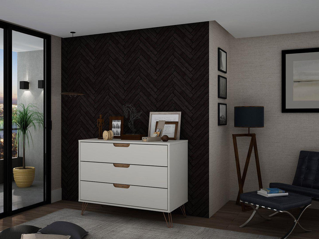 Nuuk 3-Drawer Dresser - Off White/Nature