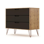 Nuuk 3-Drawer Dresser - Nature/Textured Grey