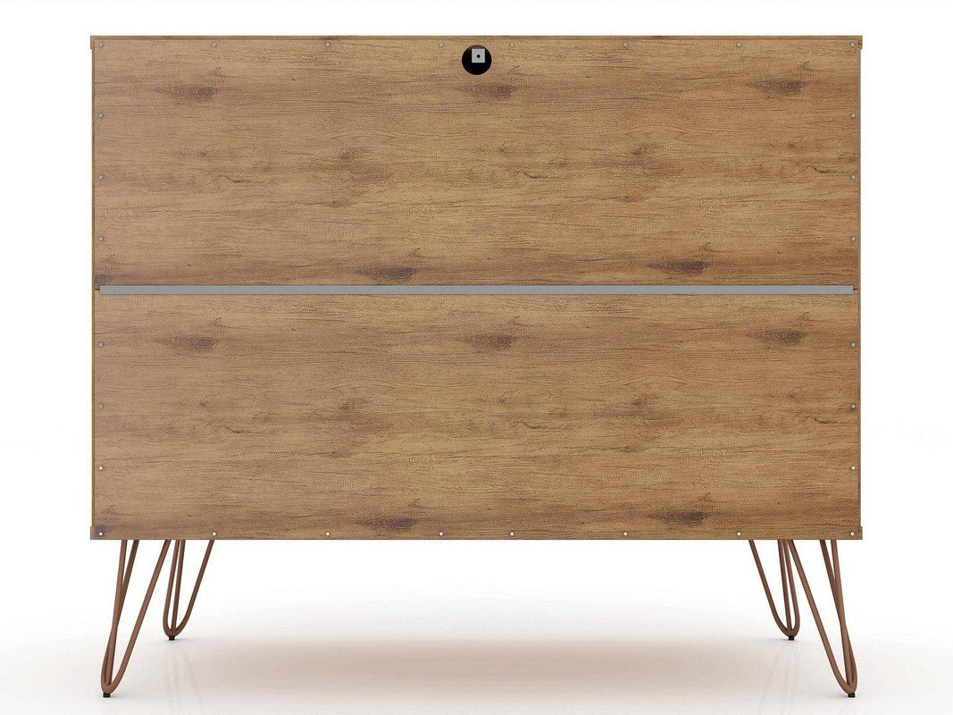 Nuuk 3-Drawer Dresser - Nature/Textured Grey