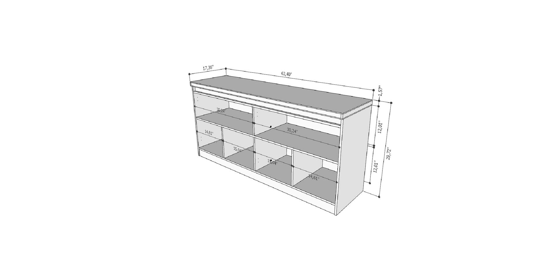 Brylle II Sideboard - White Gloss