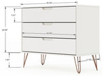 Nuuk 3-Drawer Dresser and Night Table Set - White