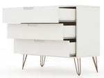 Nuuk 3-Drawer Dresser and Night Table Set - White