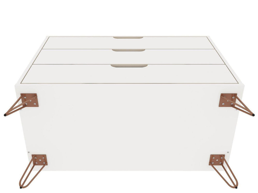 Nuuk 3-Drawer Dresser and Night Table Set - White