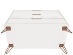 Nuuk 3-Drawer Dresser and Night Table Set - White
