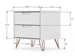 Nuuk 3-Drawer Dresser and Night Table Set - White