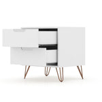 Nuuk 3-Drawer Dresser and Night Table Set - White