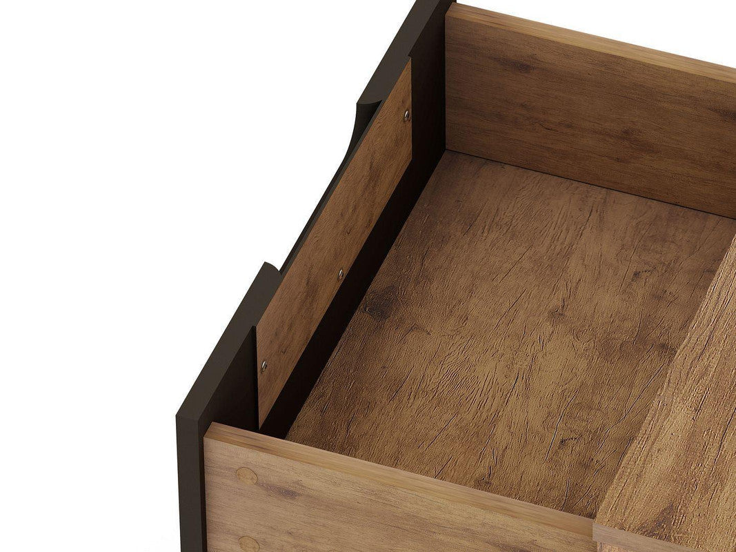 Nuuk 3-Drawer Dresser and Night Table Set - Nature/Textured Grey