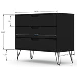 Nuuk 3-Drawer Dresser and Night Table Set - Black