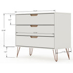Nuuk 3-Drawer Dresser and Night Table Set - Off White/Nature