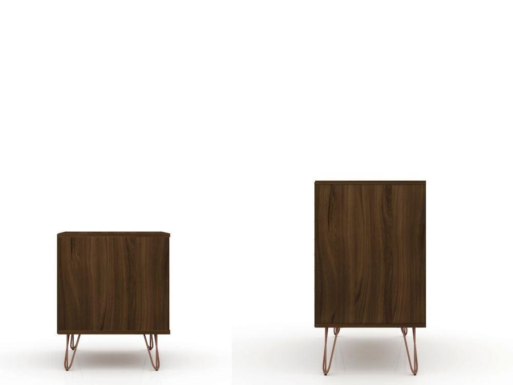 Nuuk 3-Drawer Dresser and Night Table Set - Brown