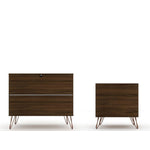 Nuuk 3-Drawer Dresser and Night Table Set - Brown