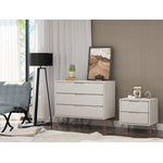 Nuuk 3-Drawer Dresser and Night Table Set - Off White