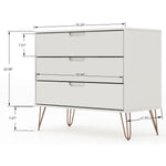 Nuuk 3-Drawer Dresser and Night Table Set - Off White