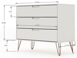 Nuuk 3-Drawer Dresser and Night Table Set - Off White