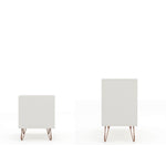 Nuuk 3-Drawer Dresser and Night Table Set - Off White