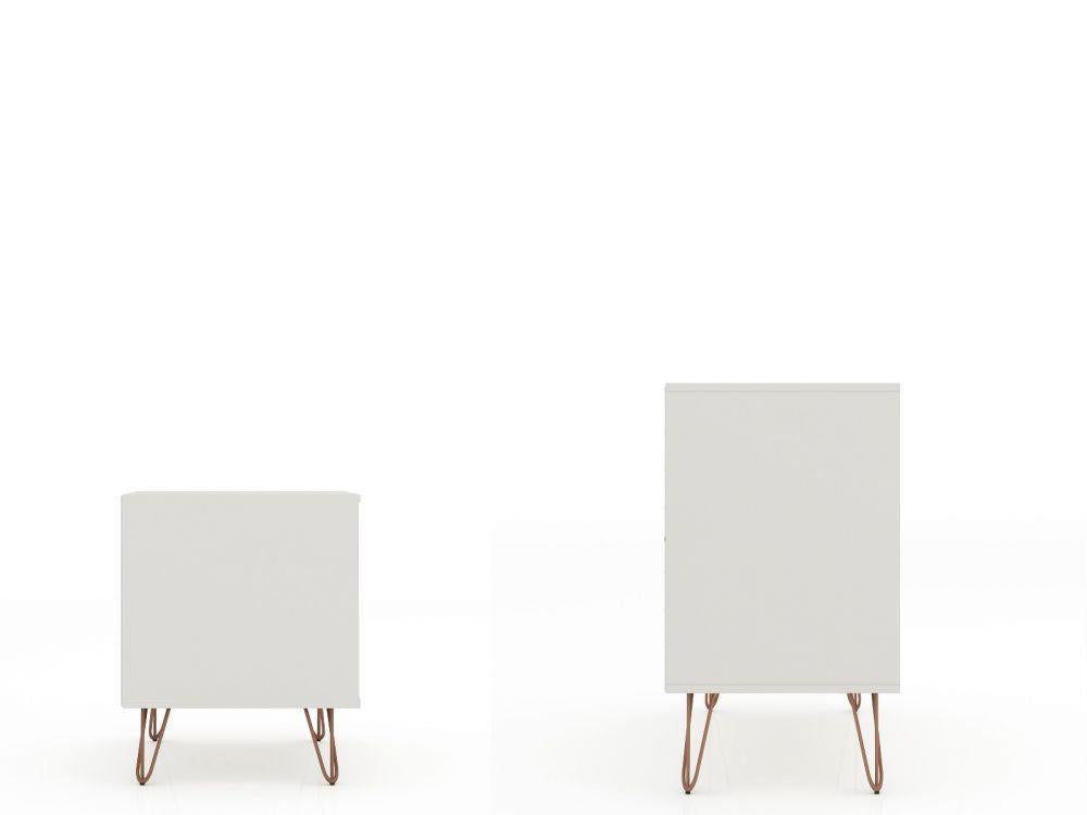 Nuuk 3-Drawer Dresser and Night Table Set - Off White