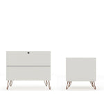 Nuuk 3-Drawer Dresser and Night Table Set - Off White