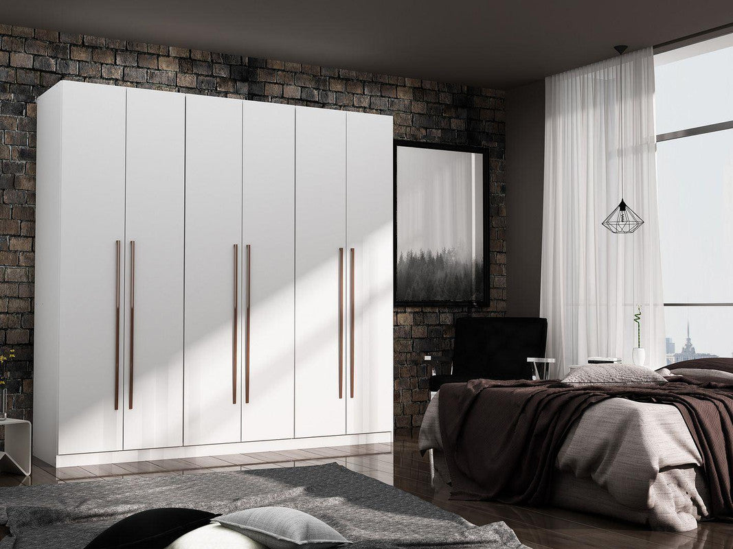 Radfeld 6-Door Wardrobe - White
