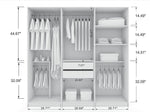 Radfeld 6-Door Wardrobe - White