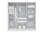 Radfeld 6-Door Wardrobe - White