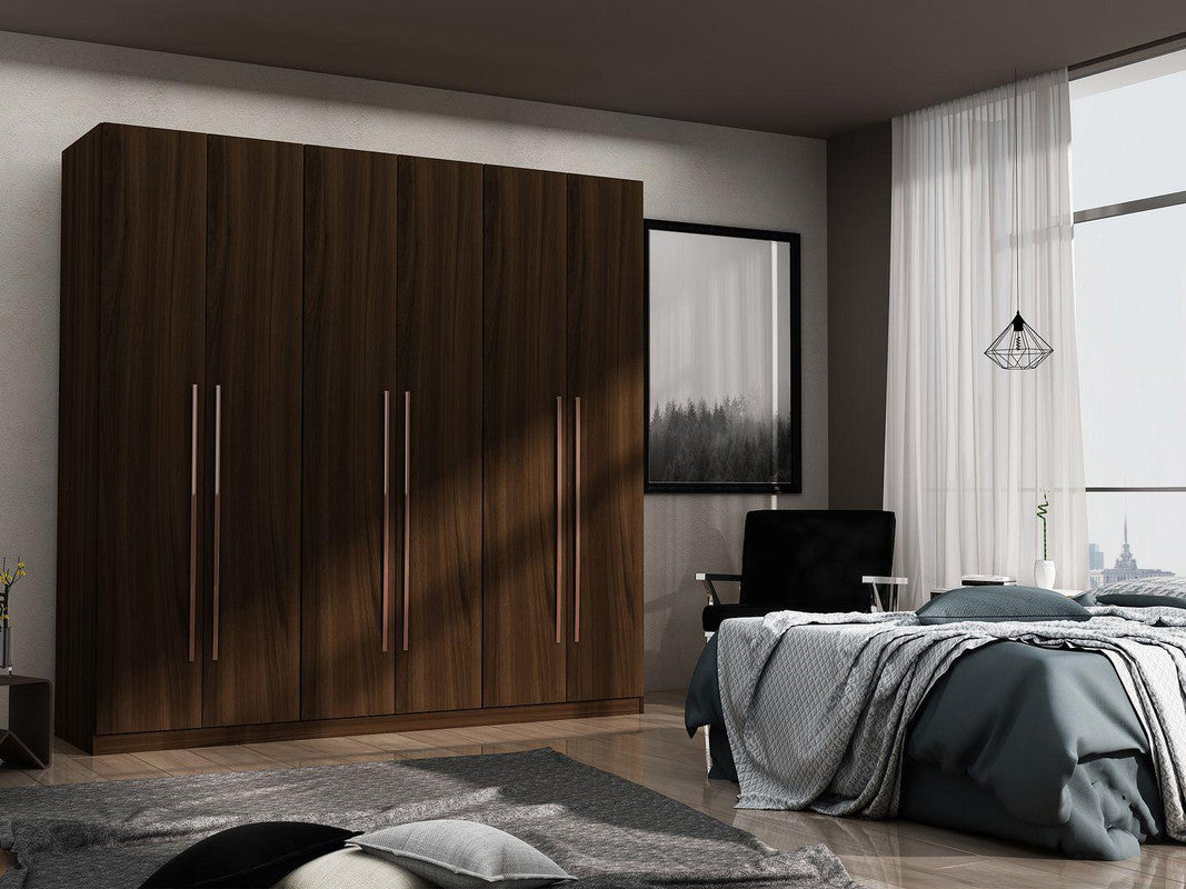 Radfeld 6-Door Wardrobe - Brown