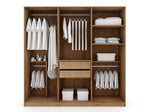 Radfeld 6-Door Wardrobe - Textured Grey