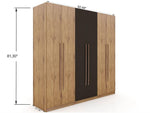 Radfeld 6-Door Wardrobe - Textured Grey