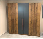 Radfeld 6-Door Wardrobe - Textured Grey