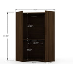 Oulu Open Corner Wardrobe - Brown