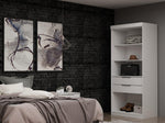 Oulu Open Sectional Wardrobe - White