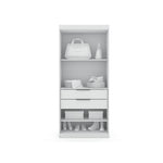 Oulu Open Sectional Wardrobe - White