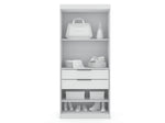Oulu Open Sectional Wardrobe - White