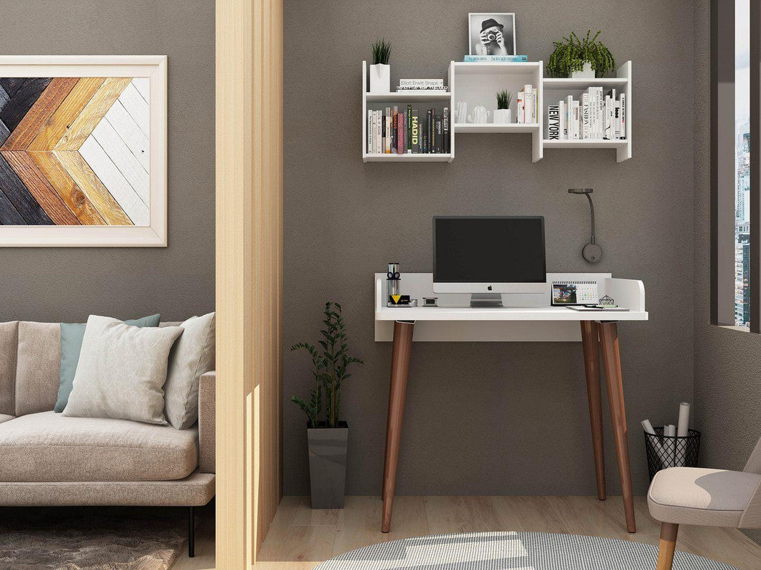 Applesham Compact Office Desk - White