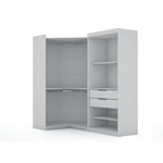 Oulu 2-Piece Open Corner Wardrobe - White