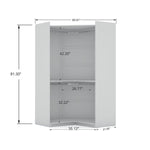 Oulu 2-Piece Open Corner Wardrobe - White