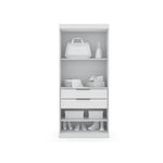 Oulu 2-Piece Open Corner Wardrobe - White