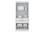 Oulu 2-Piece Open Corner Wardrobe - White