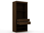 Oulu 3-Piece Sectional Corner Wardrobe - Brown