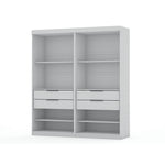 Oulu 2-Piece Open Sectional Wardrobe - White