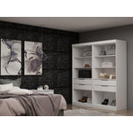 Oulu 2-Piece Open Sectional Wardrobe - White