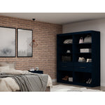 Oulu 2-Piece Open Sectional Wardrobe - Midnight Blue