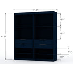 Oulu 2-Piece Open Sectional Wardrobe - Midnight Blue