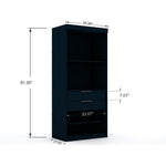 Oulu 2-Piece Open Sectional Wardrobe - Midnight Blue