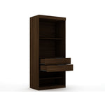 Oulu 2-Piece Open Sectional Wardrobe - Brown