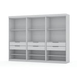 Oulu 3-Piece Open Sectional Wardrobe - White