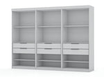 Oulu 3-Piece Open Sectional Wardrobe - White